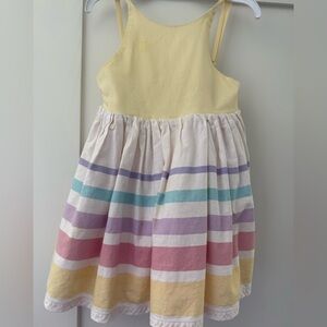 Pleaides Bodice Girls' Striped Summer Dress 4Y